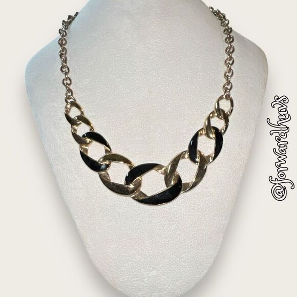 Bundle Sale 3 for $15 | Gold & Black Chain Necklace - Picture 1 of 8